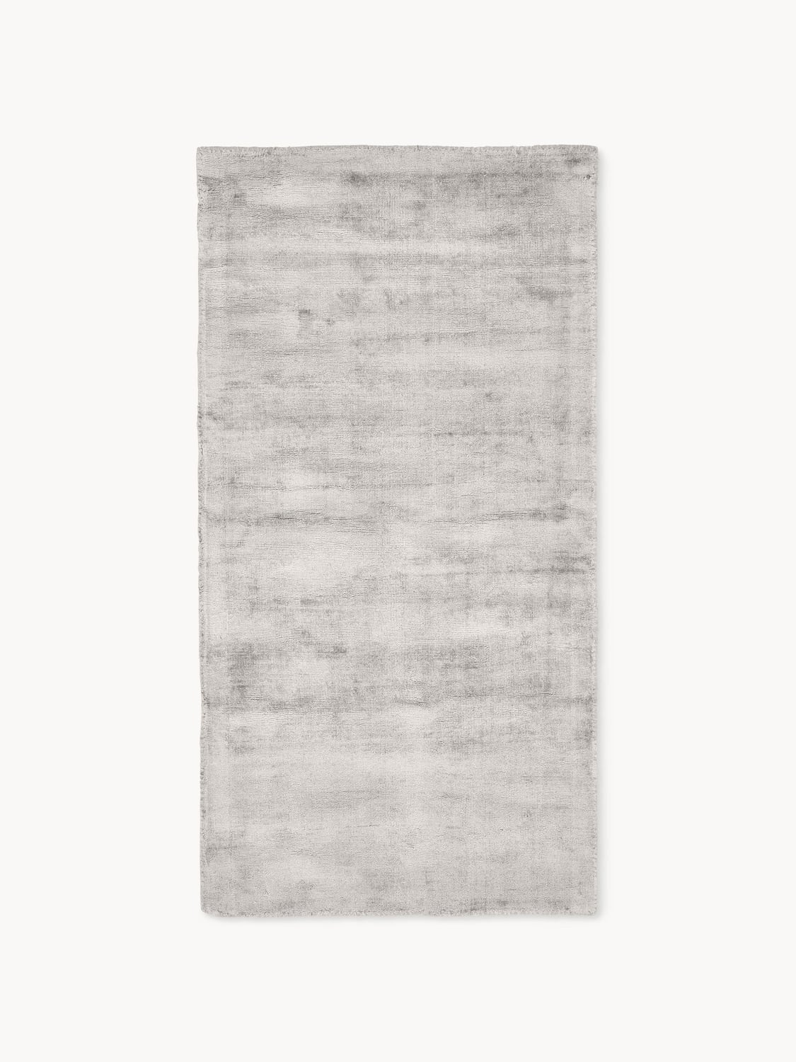 Jane Handwoven Viscose Rug — Light Grey