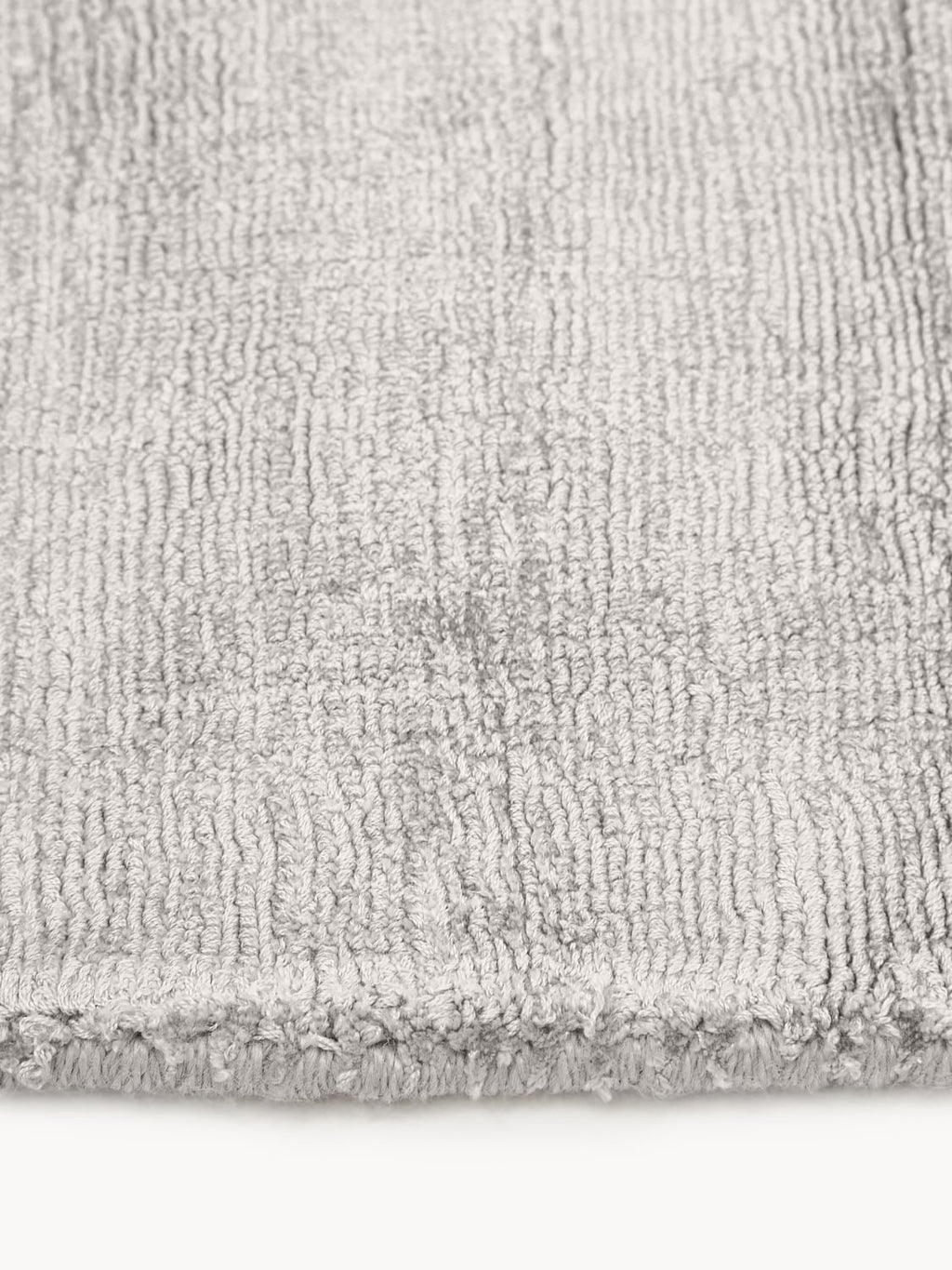 Jane Handwoven Viscose Rug — Light Grey