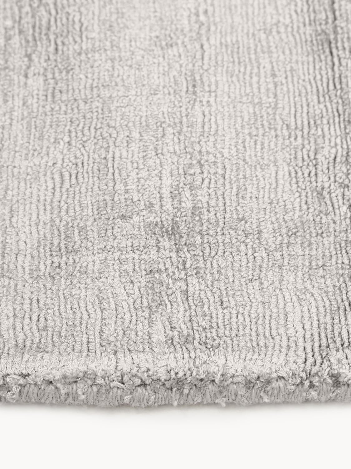 Jane Handwoven Viscose Rug — Light Grey