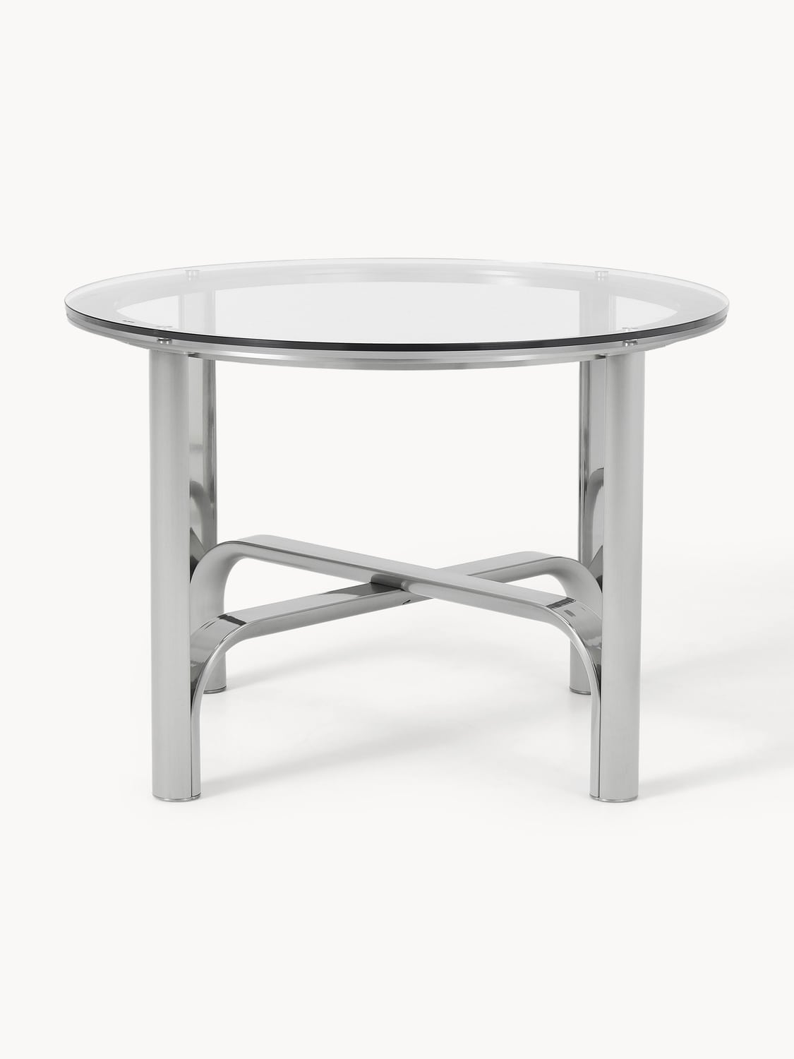 Neil Round Dining Table with Glass Top, in various sizes