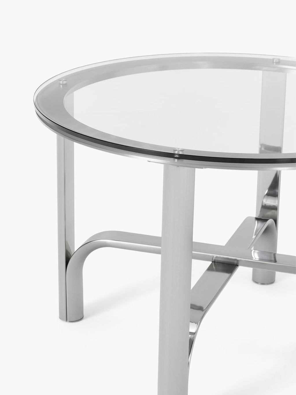 Neil Round Dining Table with Glass Top, in various sizes