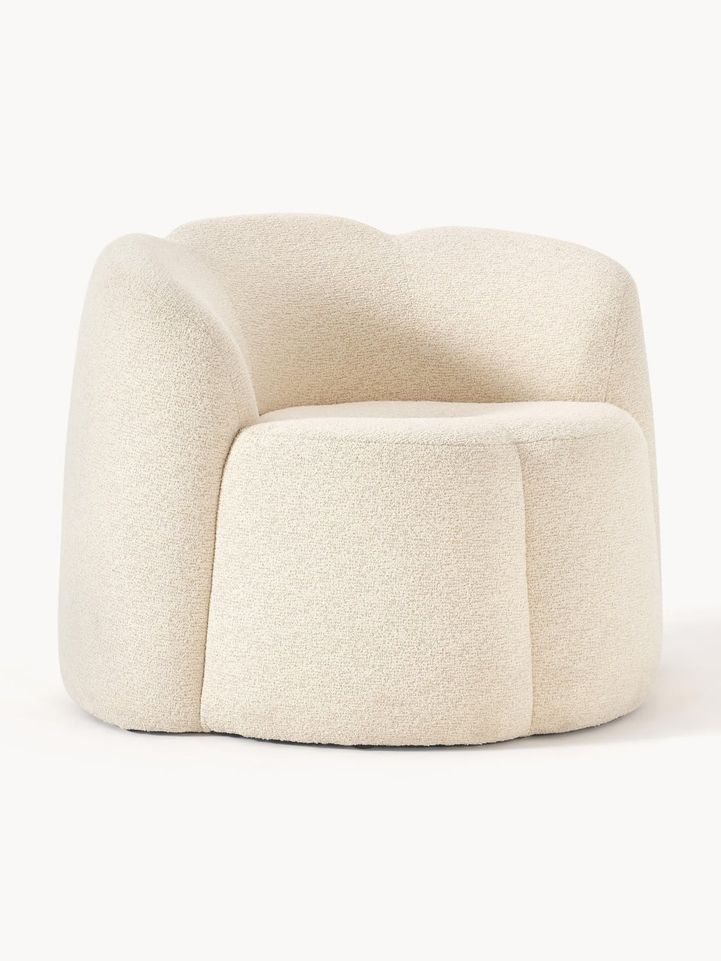 Fleur Bouclé Lounge Chair — Off-White