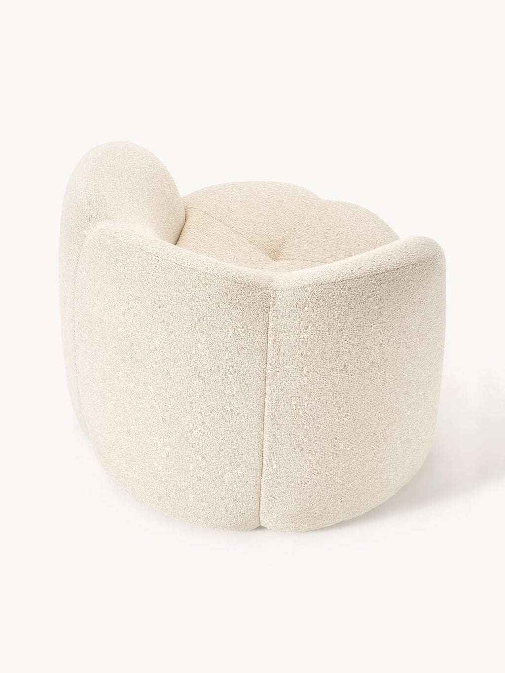 Fleur Bouclé Lounge Chair — Off-White