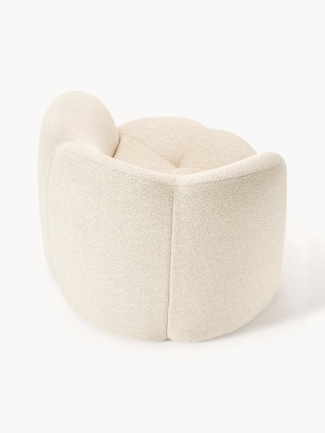 Fleur Bouclé Lounge Chair — Off-White