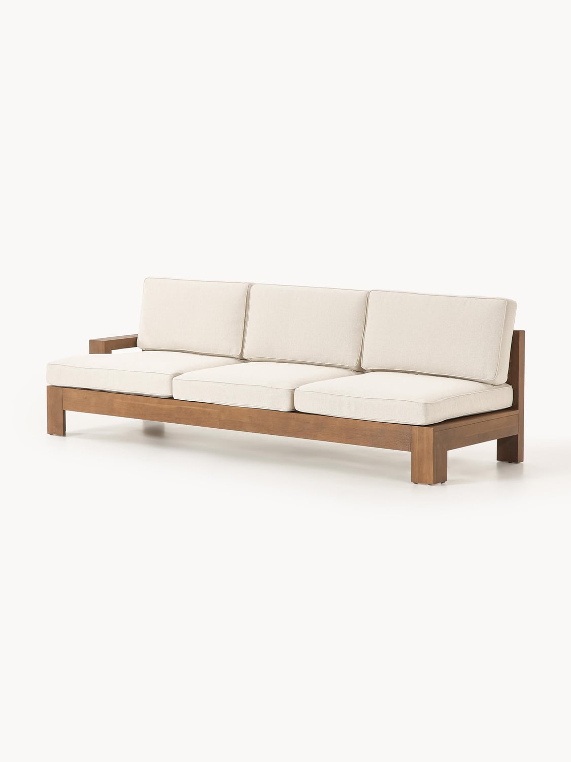 Joshua Modular Garden Lounge Set in Acacia, set of 4 — Oatmeal