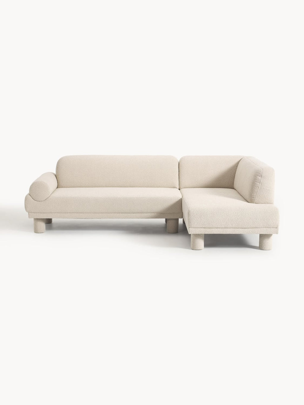 Lilo Bouclé Corner Sofa — Light Grey