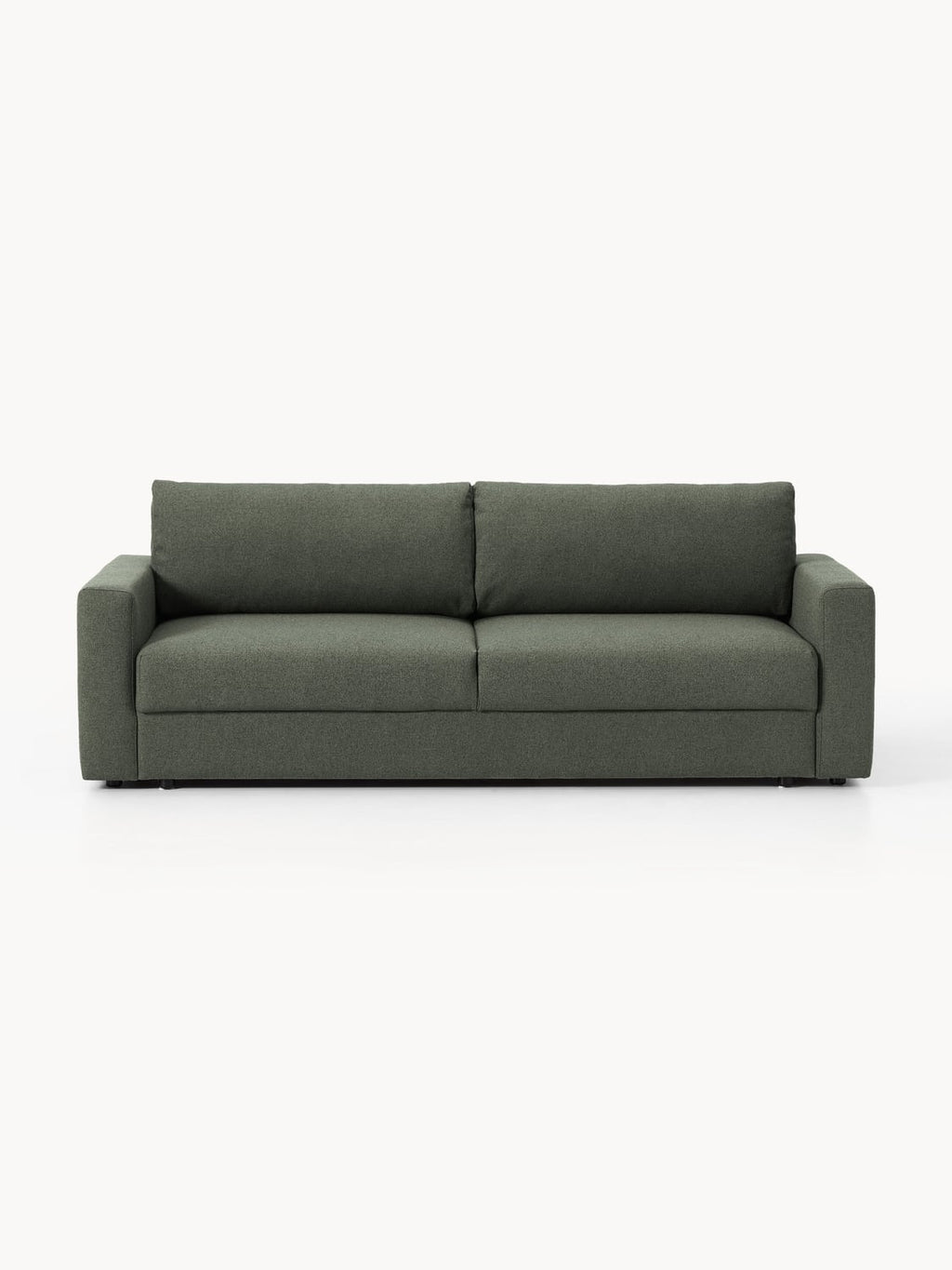 Tasha Bouclé-Sofa Bed (3-seater) with Storage — Green