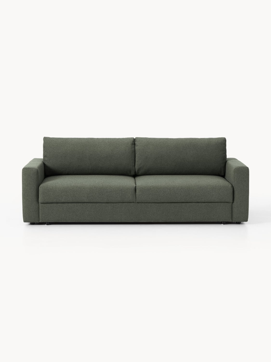 Tasha Bouclé-Sofa Bed (3-seater) with Storage — Green