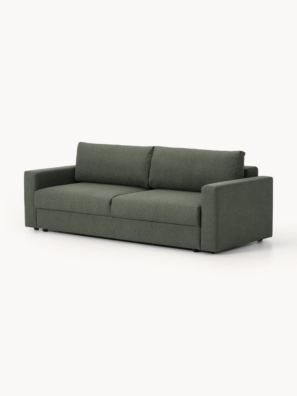 Tasha Bouclé-Sofa Bed (3-seater) with Storage — Green