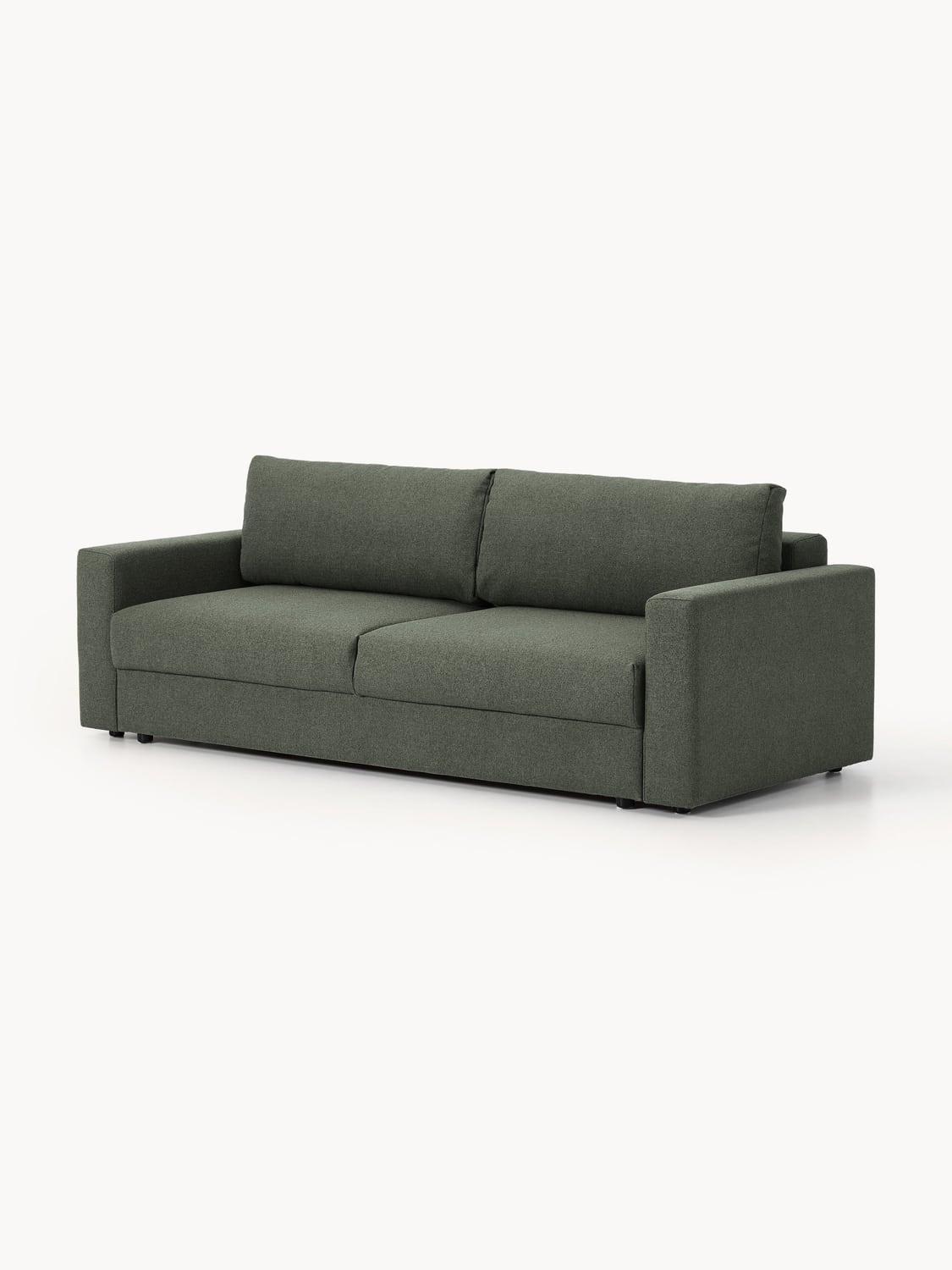 Tasha Bouclé-Sofa Bed (3-seater) with Storage — Green