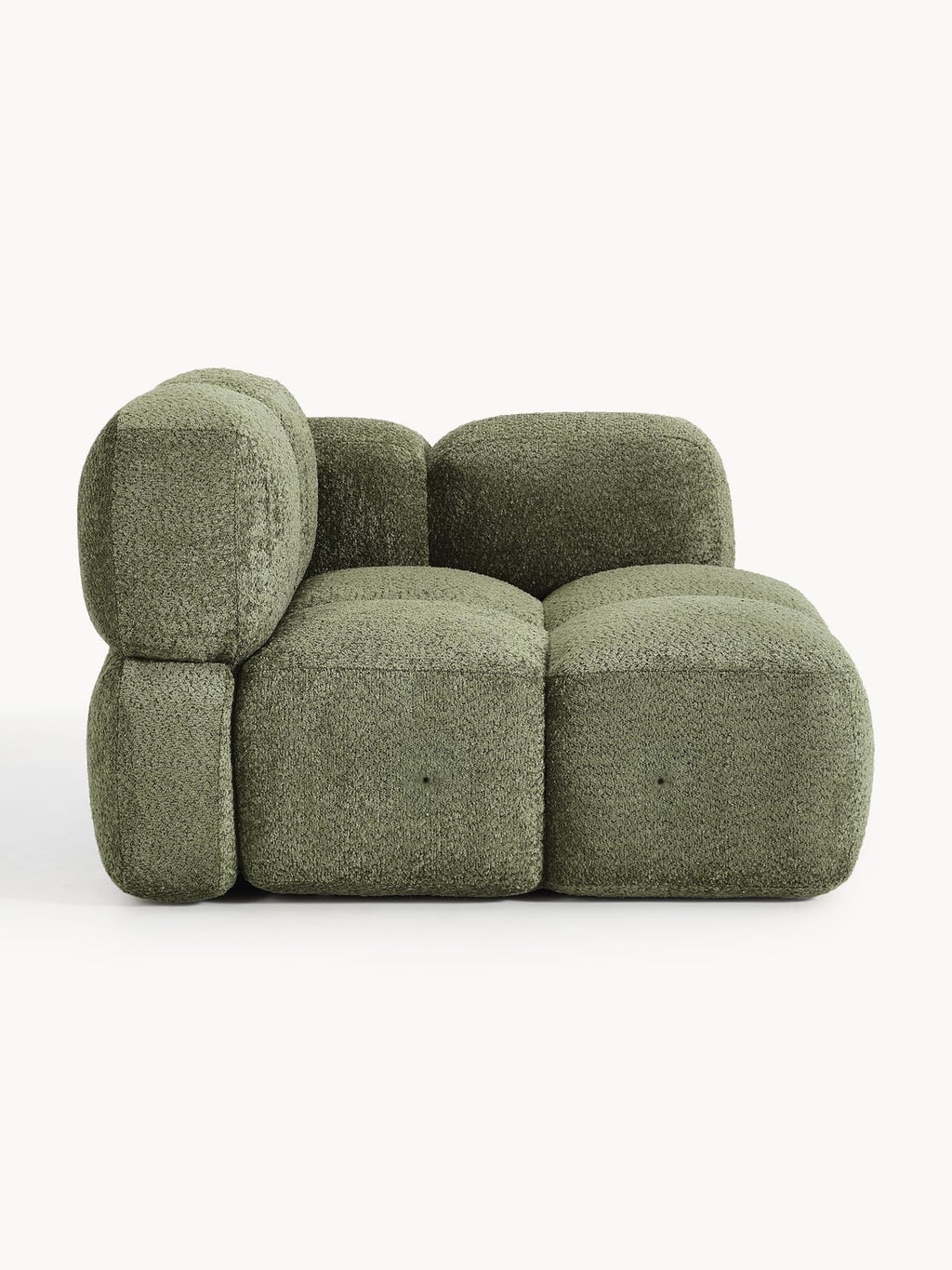 Tayla Corner Module in Teddy Bouclé — Green
