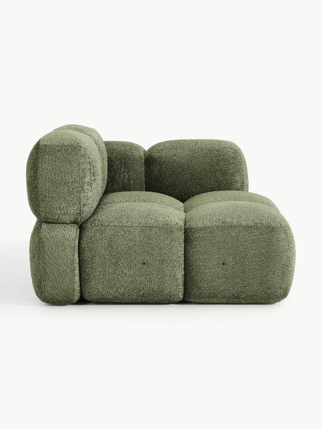 Tayla Corner Module in Teddy Bouclé — Green