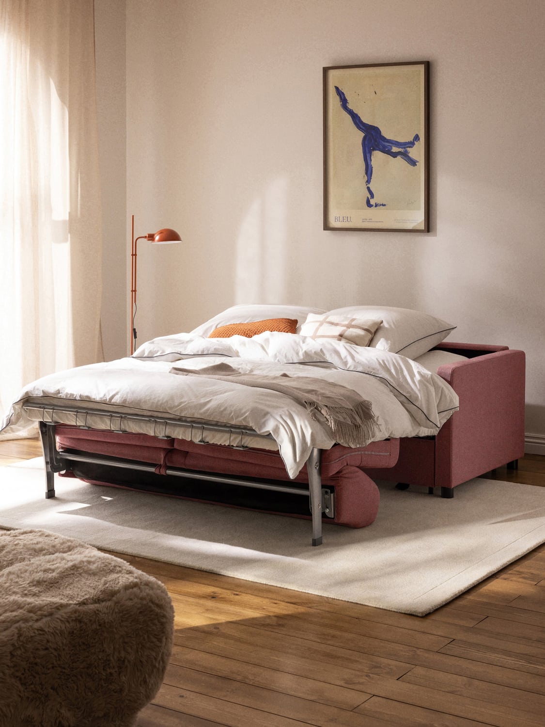 Morgan Sofa Bed with Mattress (2-seater) — Mushroom