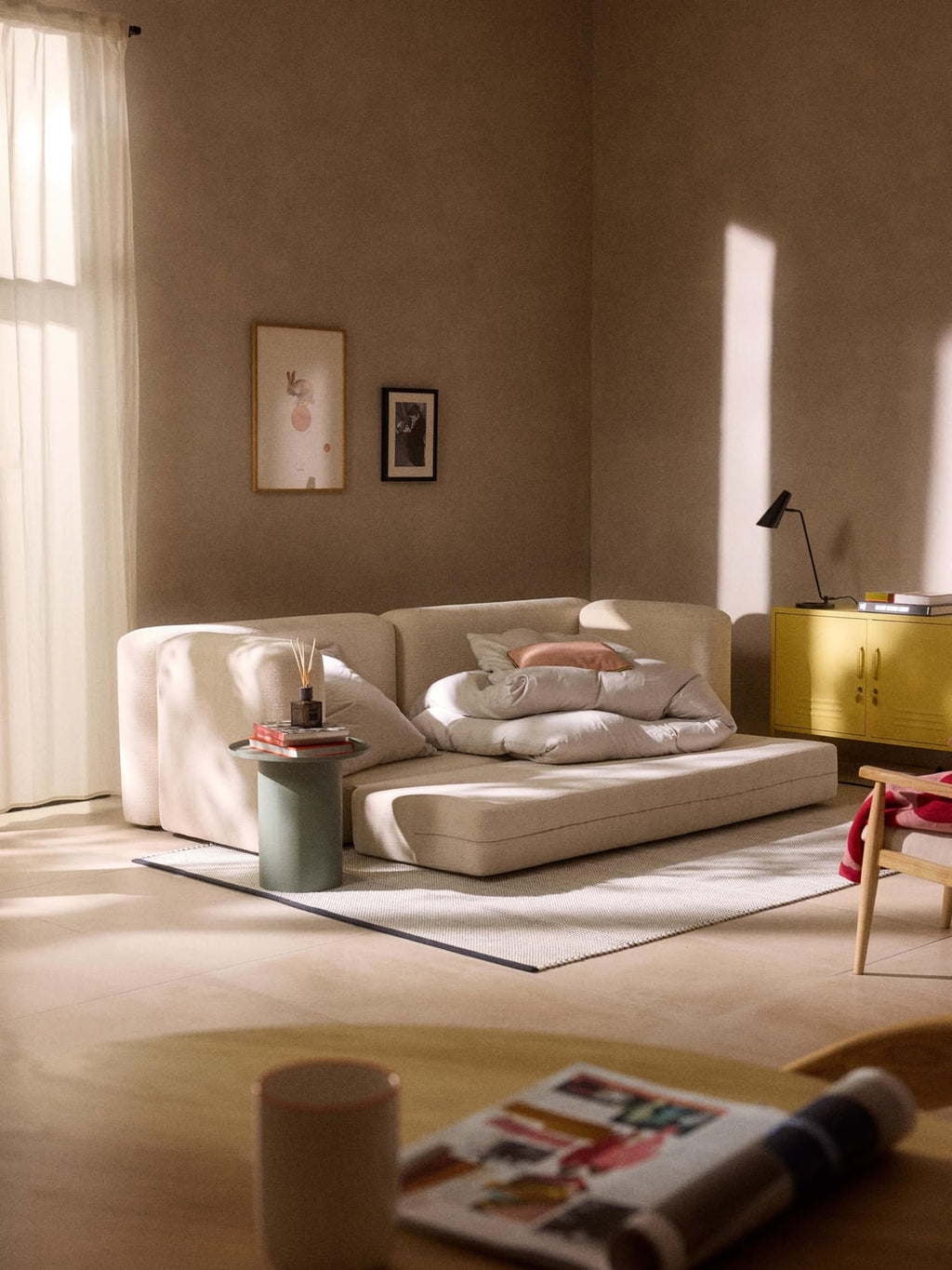 Livvie Sofa Bed (3-seater) — Off-White
