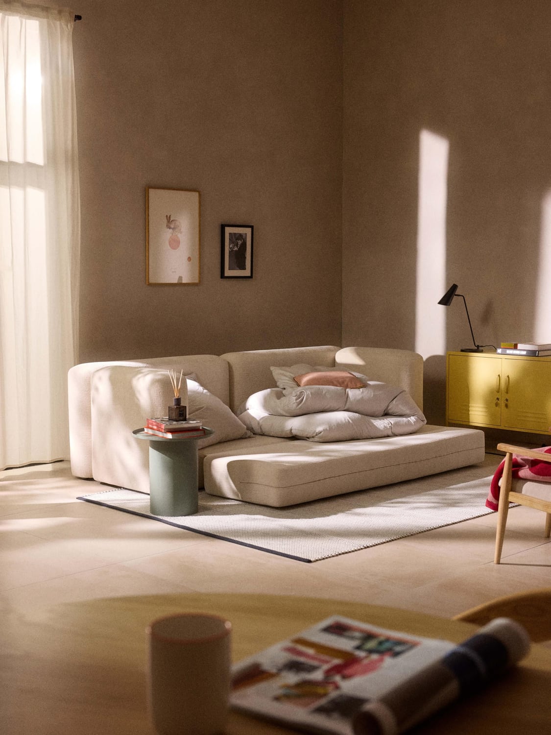 Livvie Sofa Bed (3-seater) — Off-White