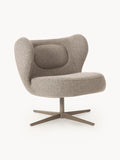 Ines Bouclé-Swivel Chair — Taupe