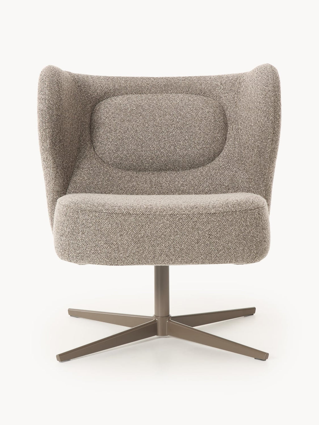 Ines Bouclé-Swivel Chair — Taupe