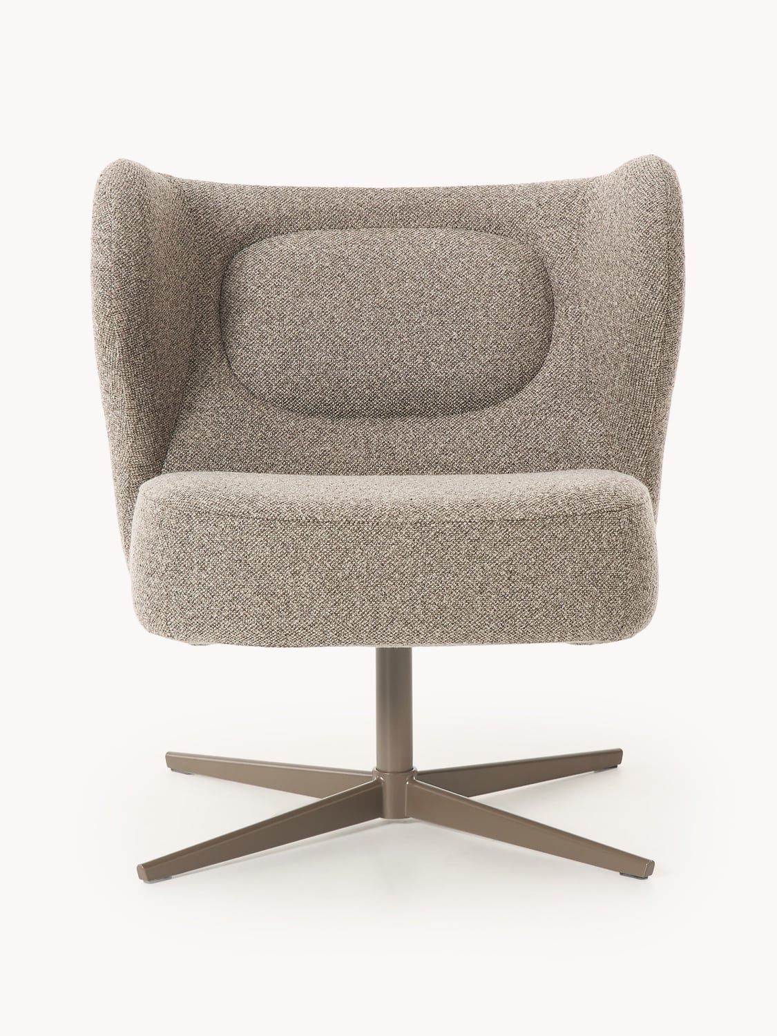 Ines Bouclé-Swivel Chair — Taupe