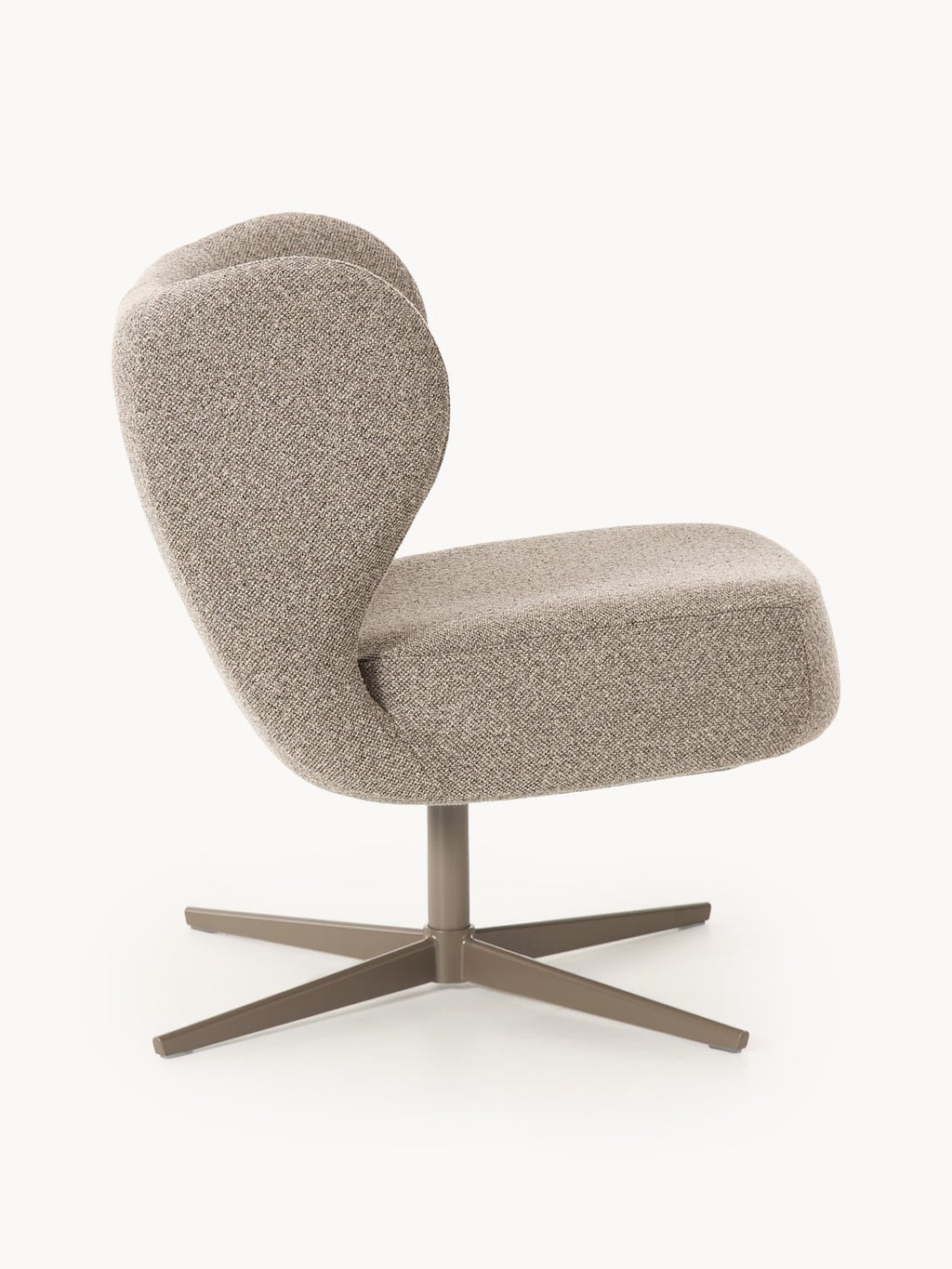 Ines Bouclé-Swivel Chair — Taupe