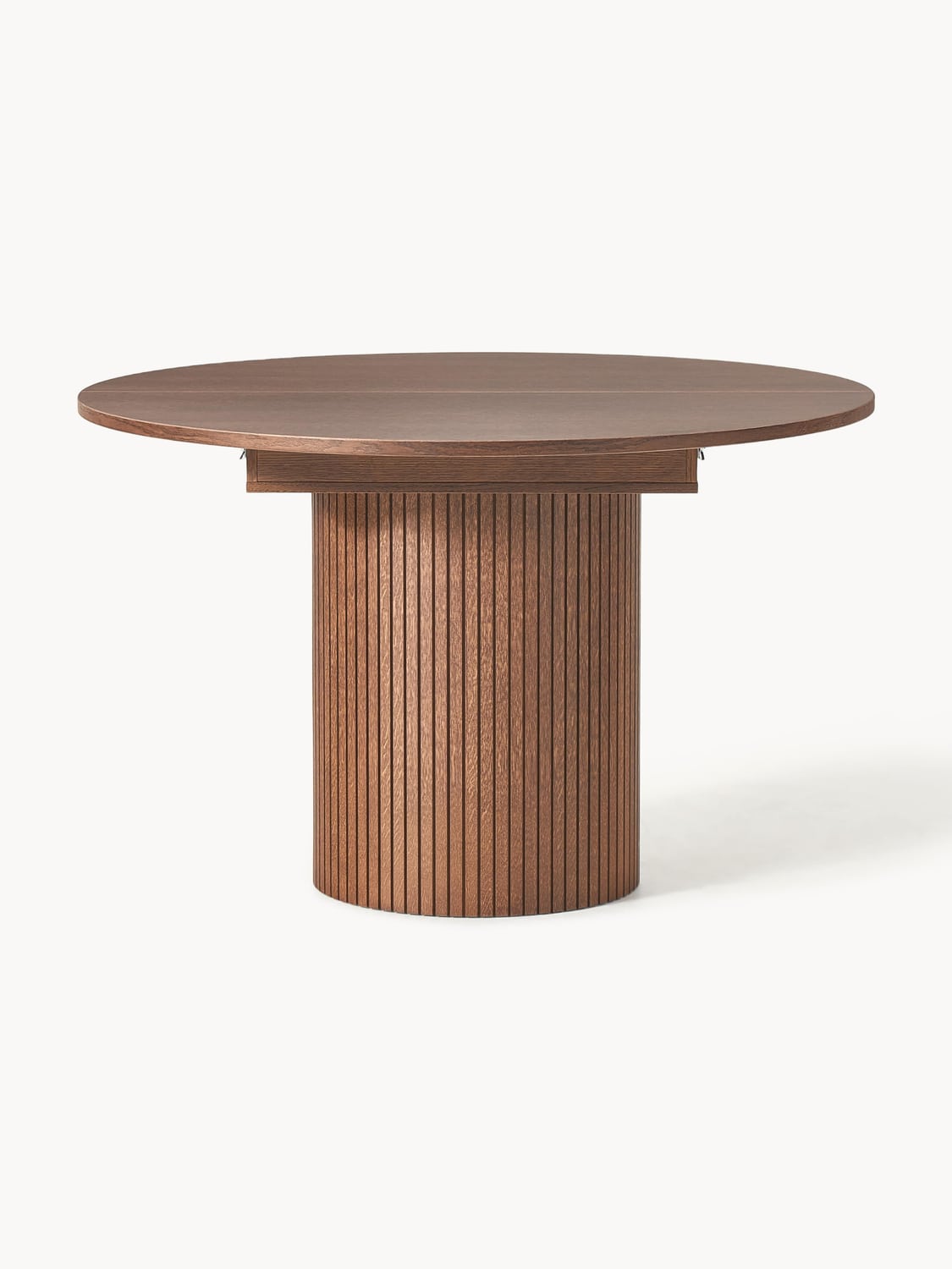 Filo Extendable Dining Table with Fluted Structure, 120 - 160 x 75 cm — Olive