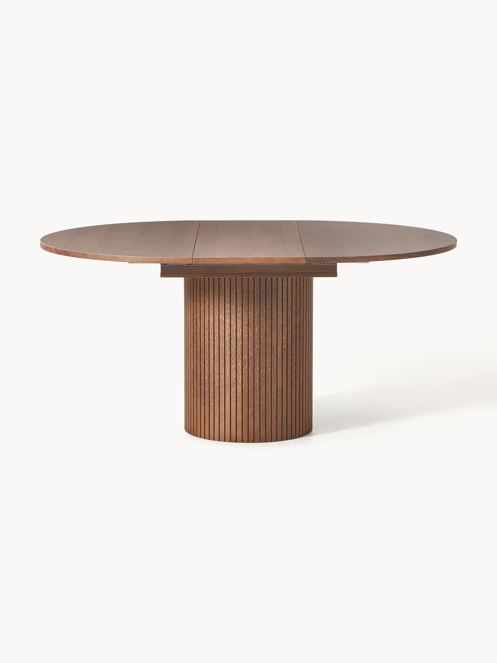 Filo Extendable Dining Table with Fluted Structure, 120 - 160 x 75 cm — Olive