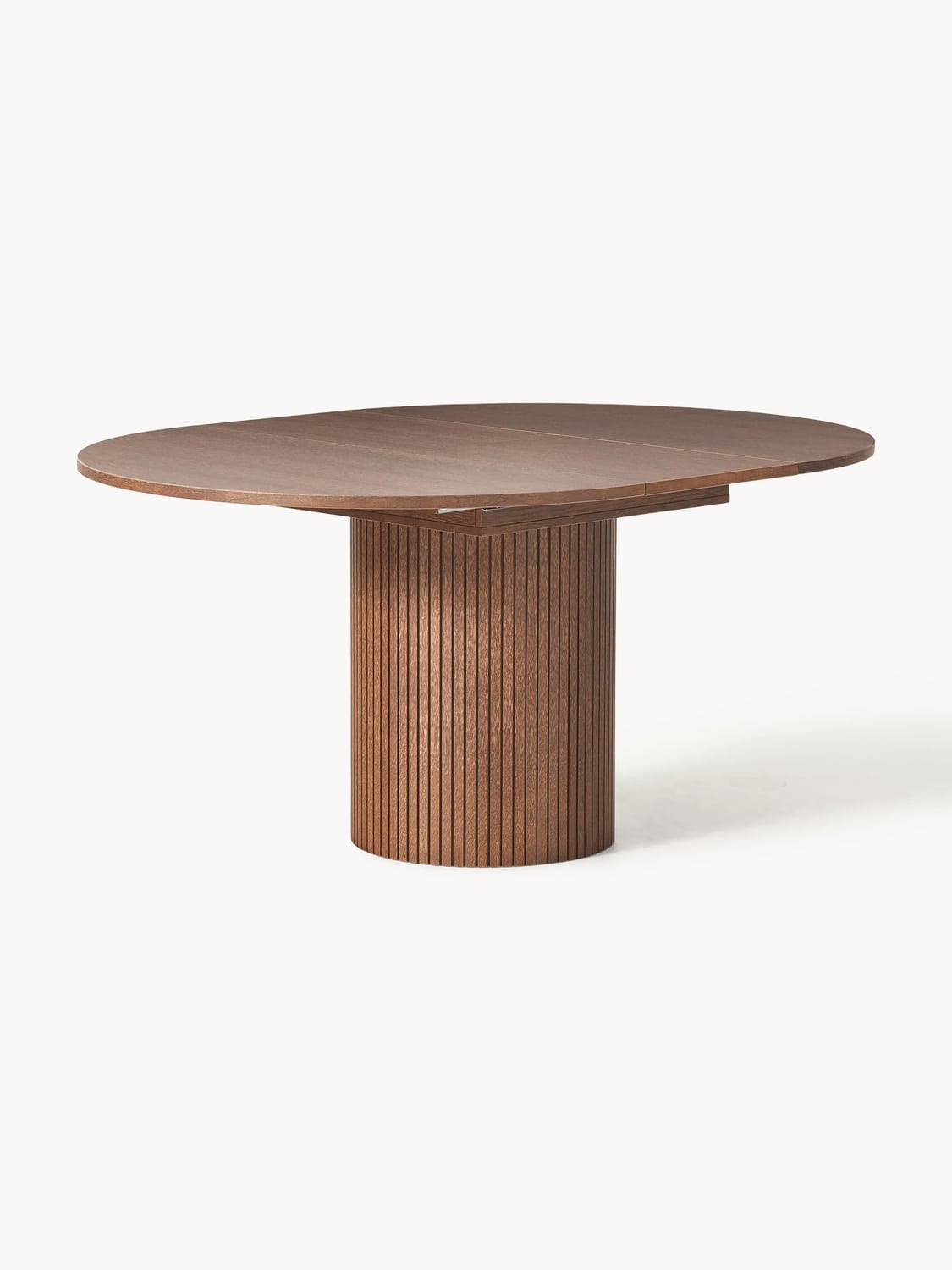 Filo Extendable Dining Table with Fluted Structure, 120 - 160 x 75 cm — Olive