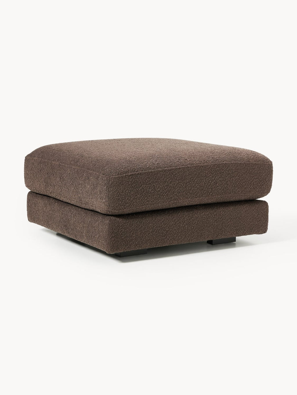 Tribeca Bouclé Sofa Ottoman — Brown