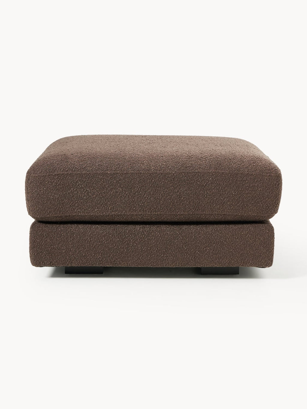 Tribeca Bouclé Sofa Ottoman — Brown