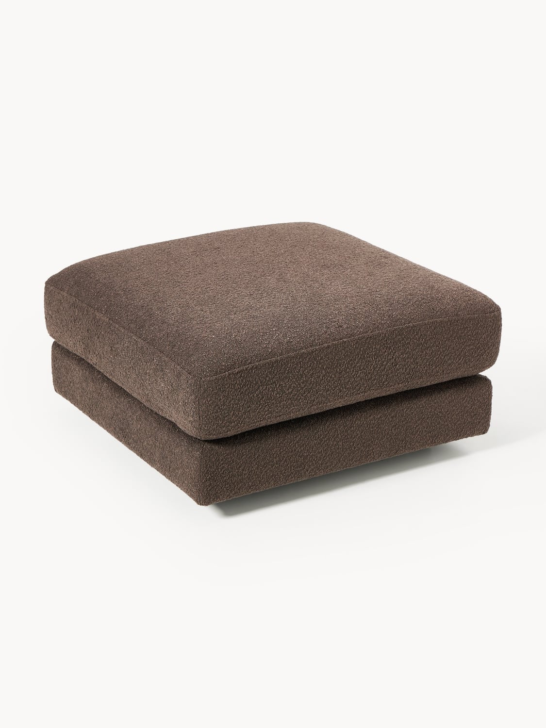 Tribeca Bouclé Sofa Ottoman — Brown