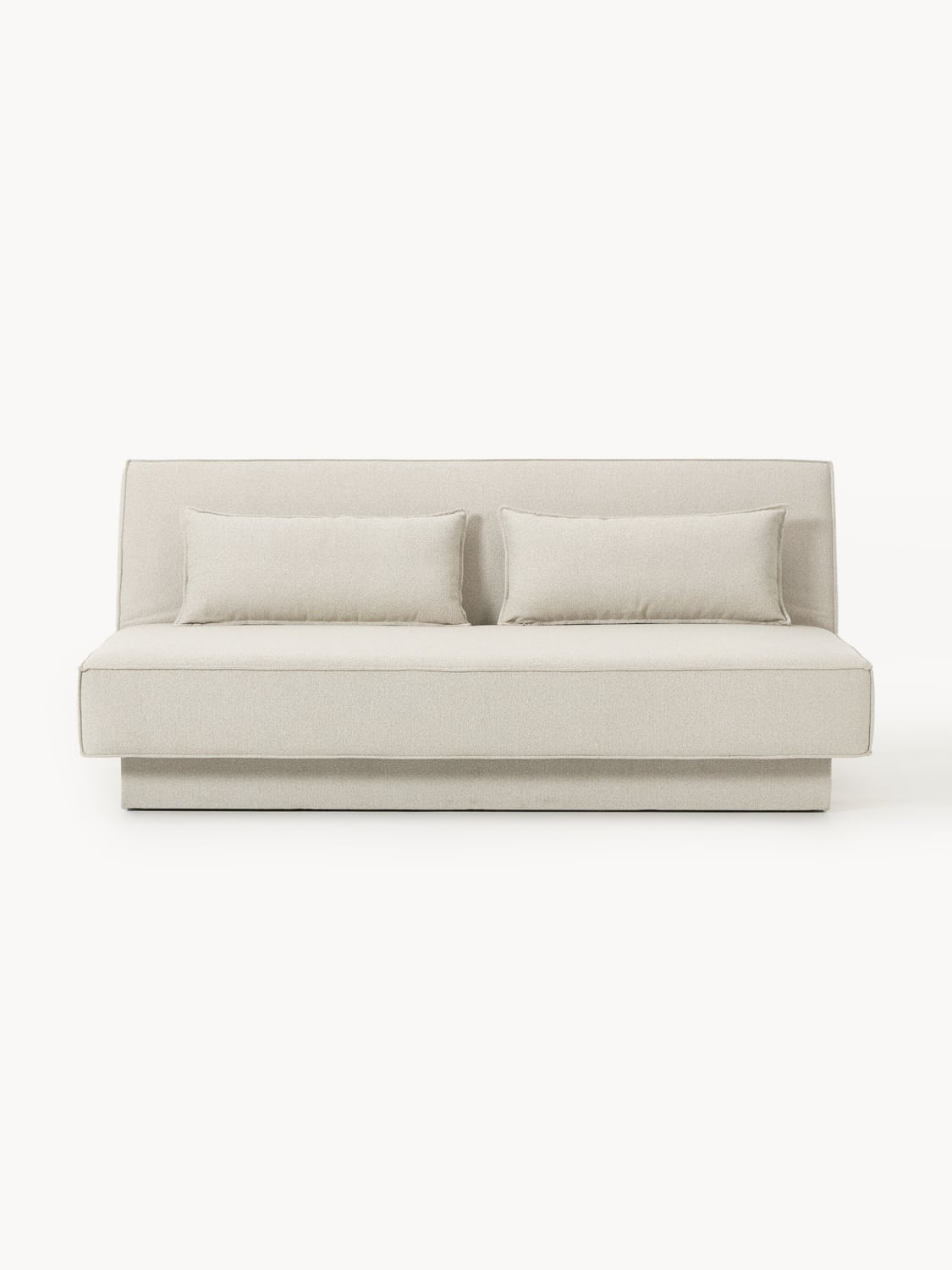 David Bouclé-Sofa Bed with Storage — Light Grey
