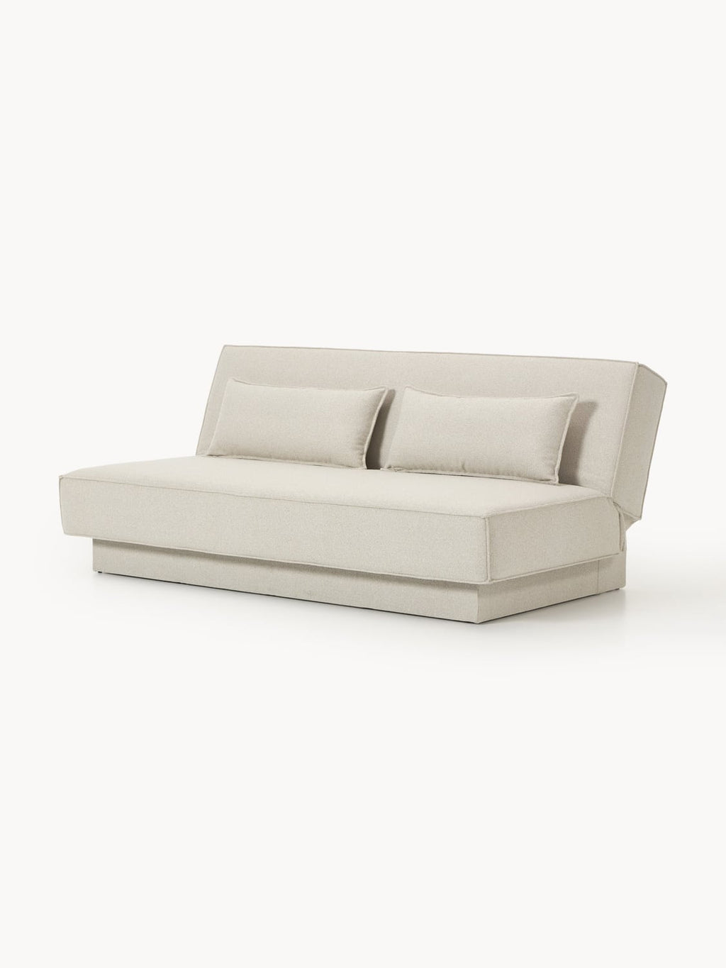 David Bouclé-Sofa Bed with Storage — Light Grey