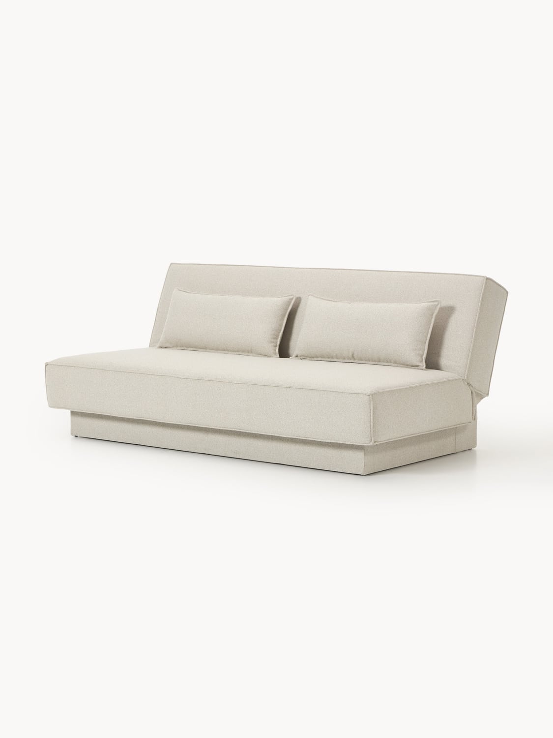 David Bouclé-Sofa Bed with Storage — Light Grey