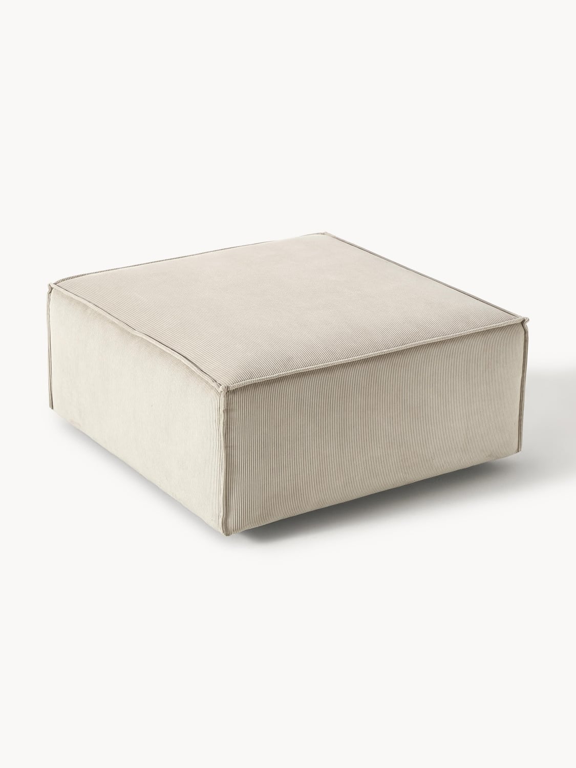Lennon Sofa Ottoman in Corduroy — Oatmeal