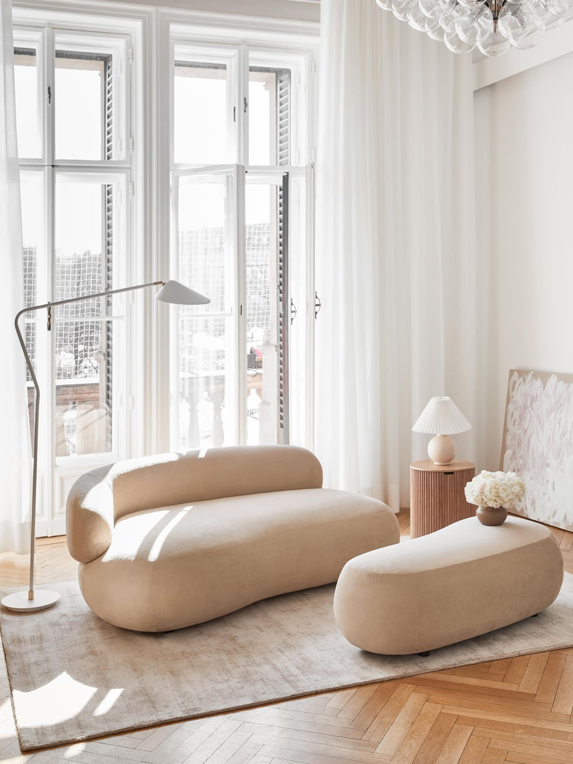 Alba XL-Ottoman — Taupe
