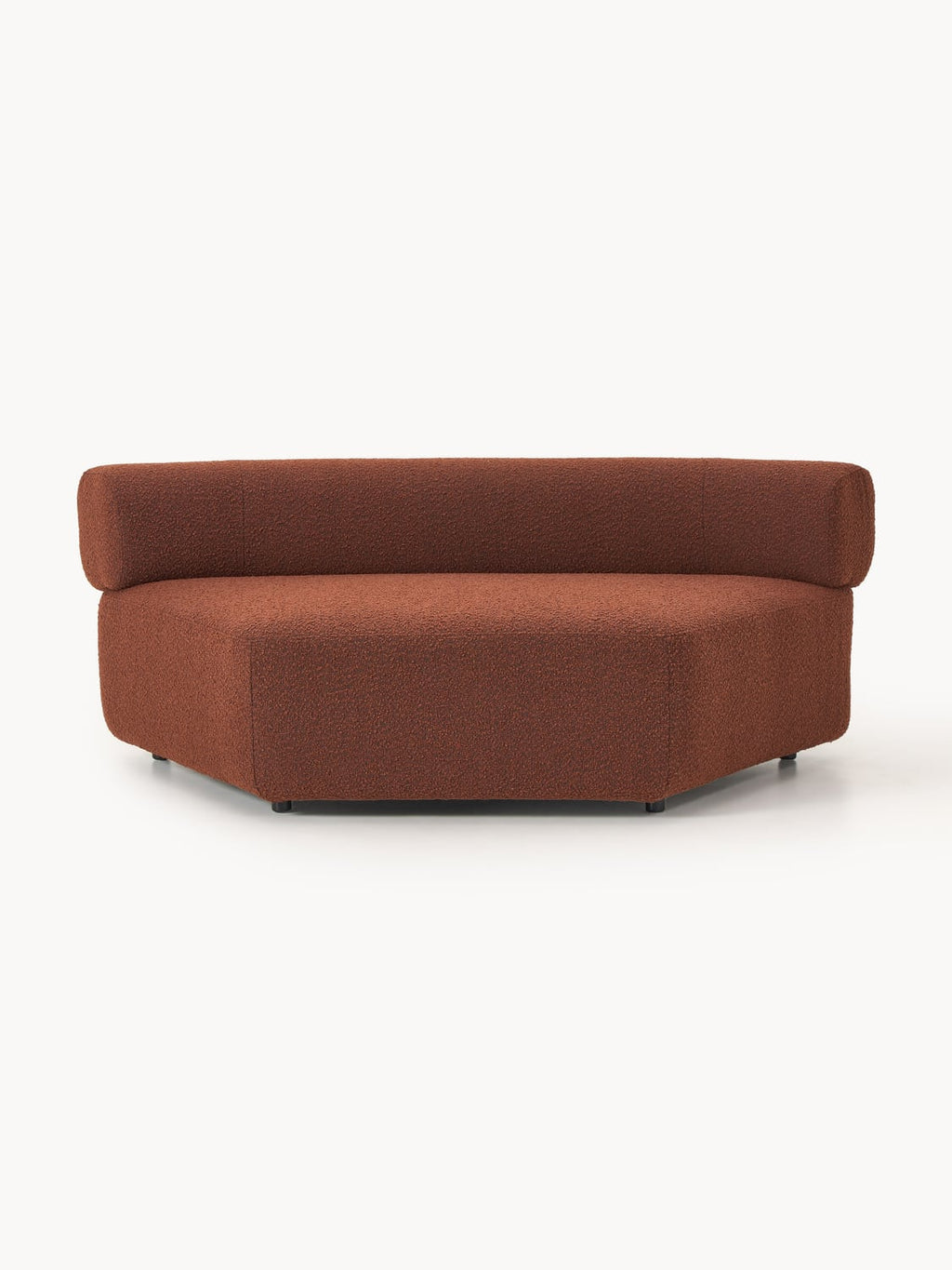 Anton Round Bouclé Corner Module — Brown