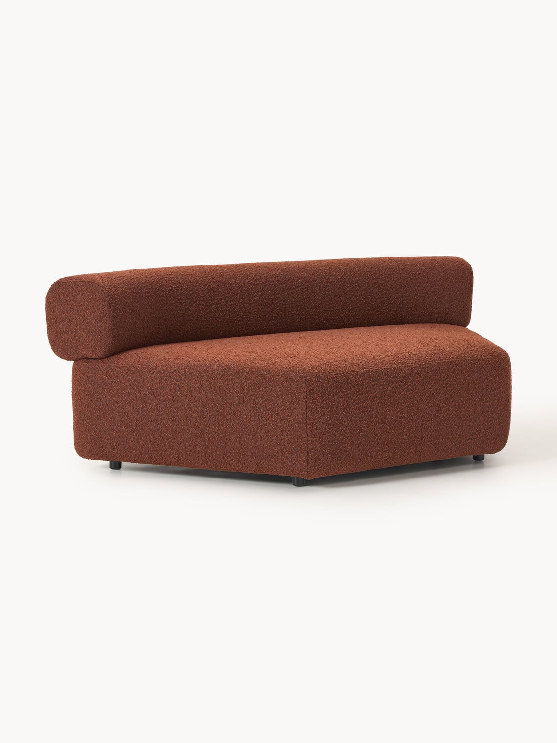Anton Round Bouclé Corner Module — Brown