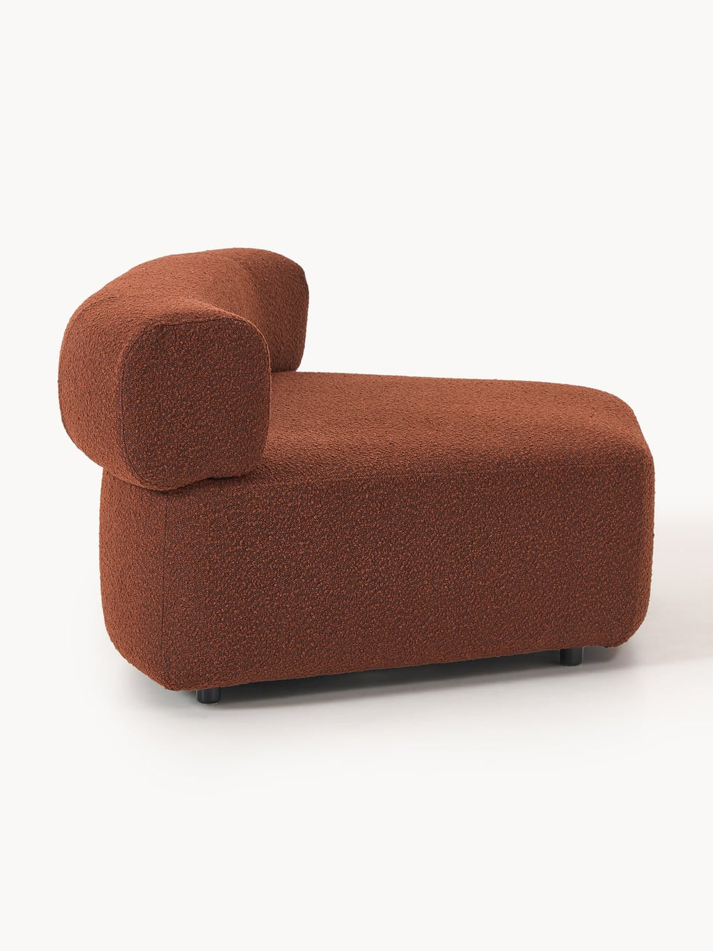 Anton Round Bouclé Corner Module — Brown