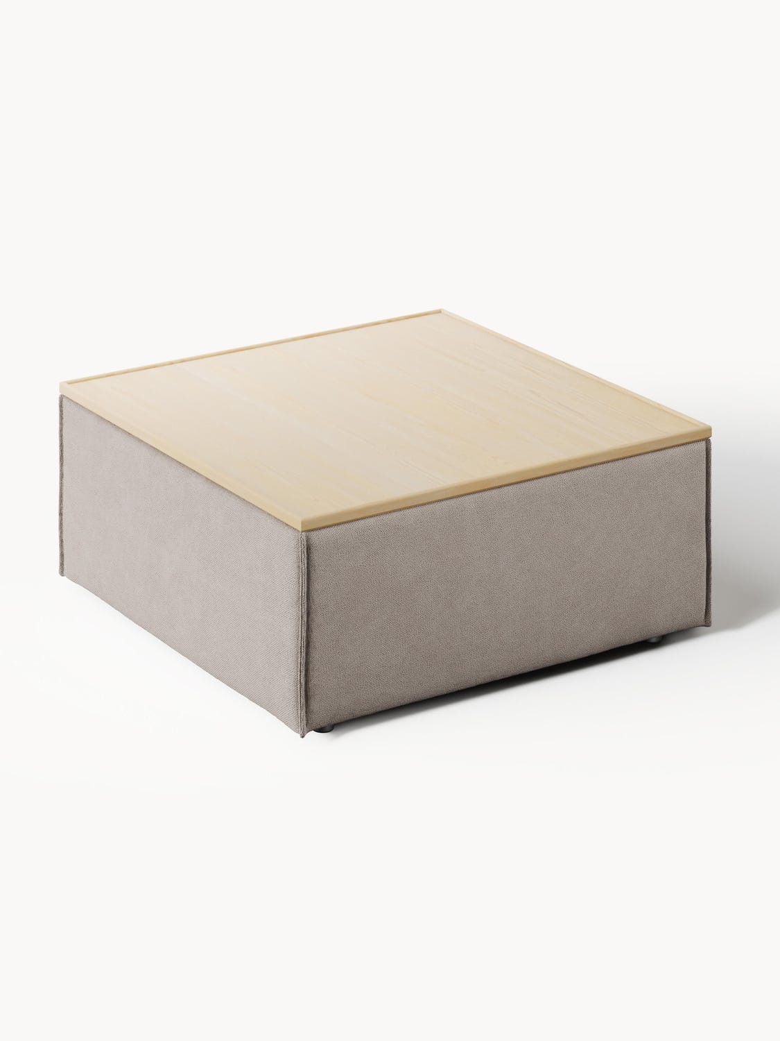 Lennon Sofa Ottoman with Storage — Warm Grey