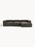 Lennon Modular Corner Sofa (4-seater) in Leather — Anthracite