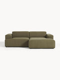 Melva Corner Sofa (3-seater) — Olive