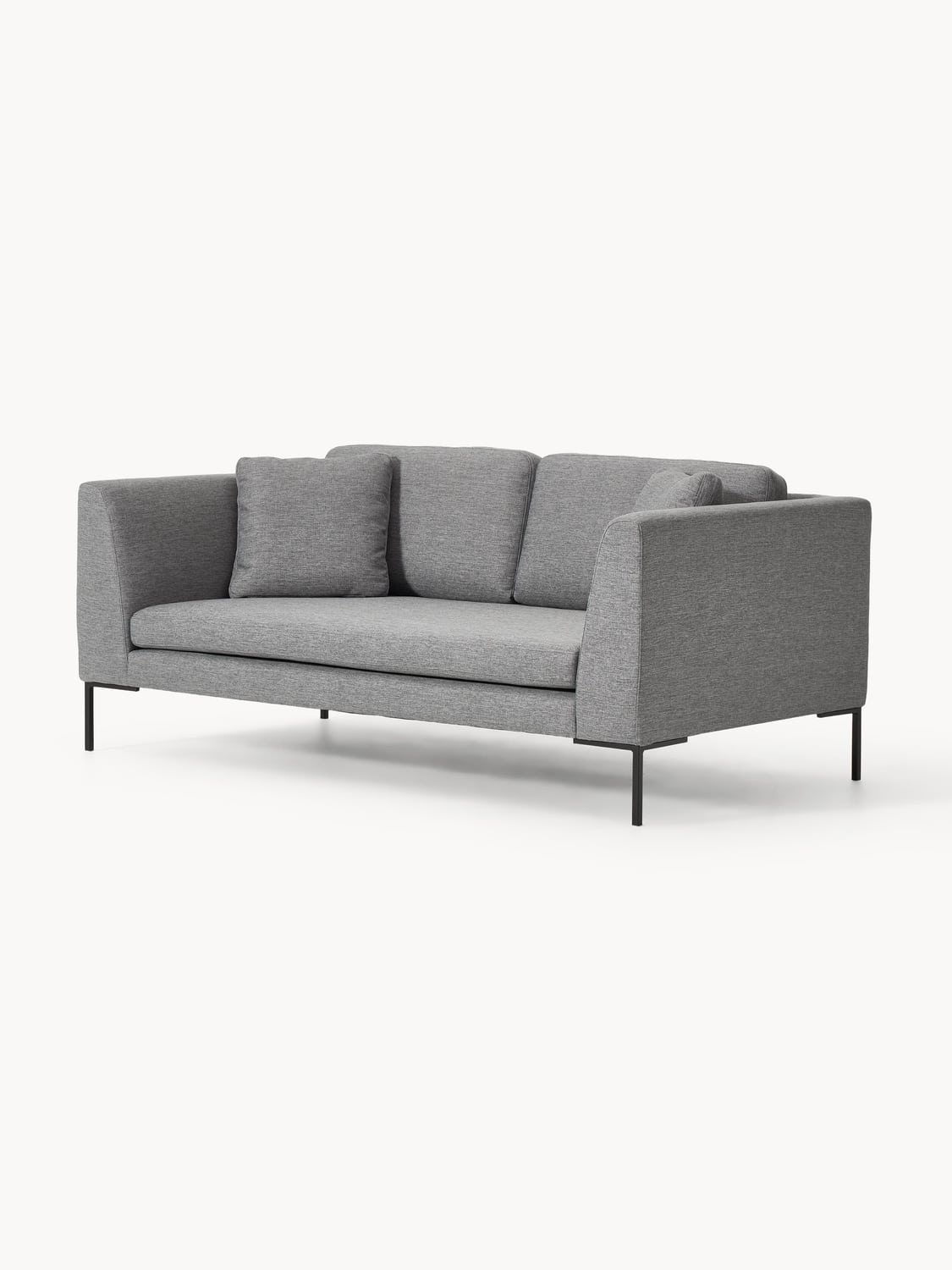 Emma Sofa (3-seater) with Metal Legs — Mushroom