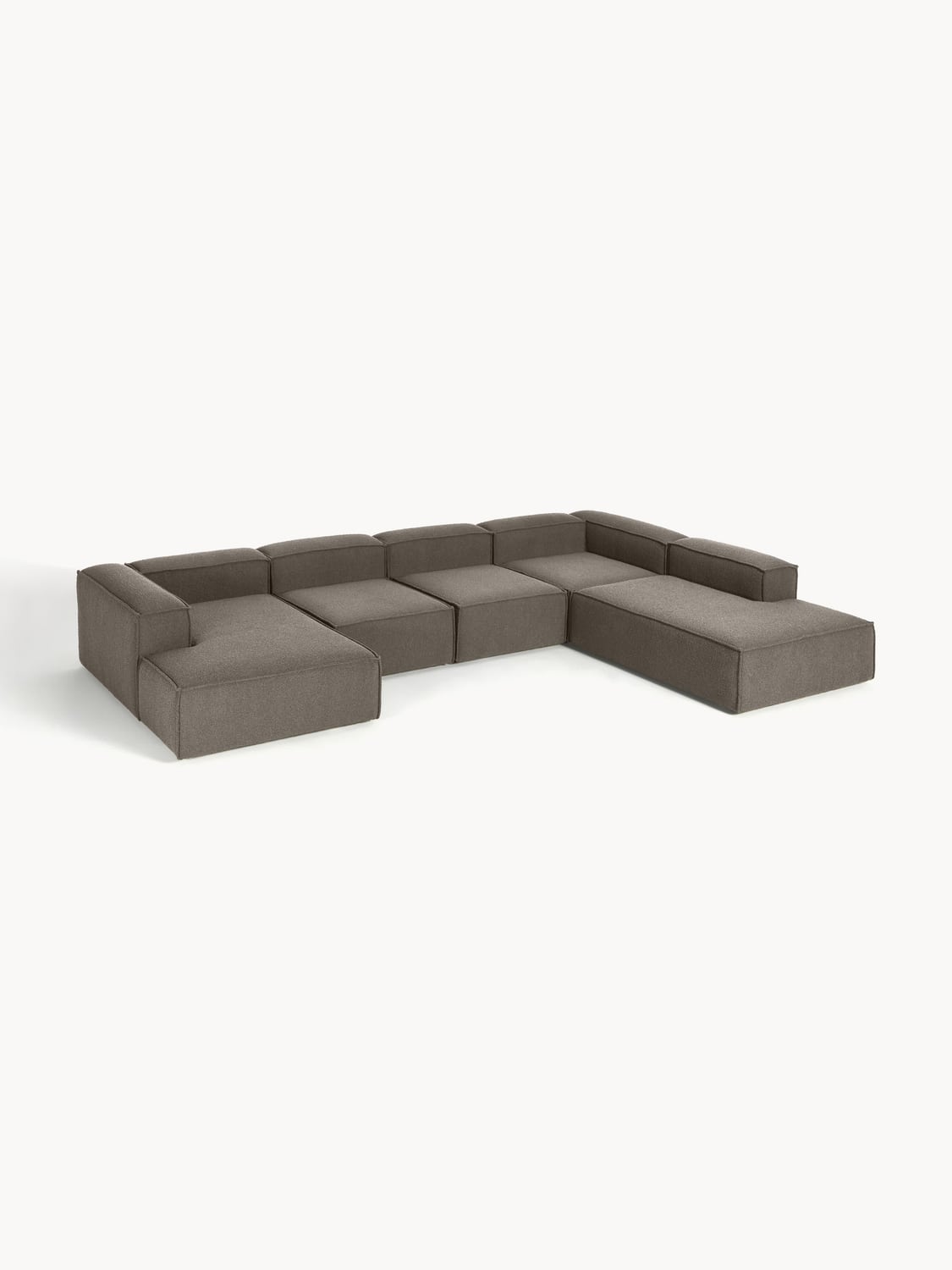 Lennon Modular XL Sofa in Bouclé — Dark Grey