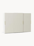 Simone Modular Sliding-Door Wardrobe, 300 cm Width, in various sizes — Light Grey