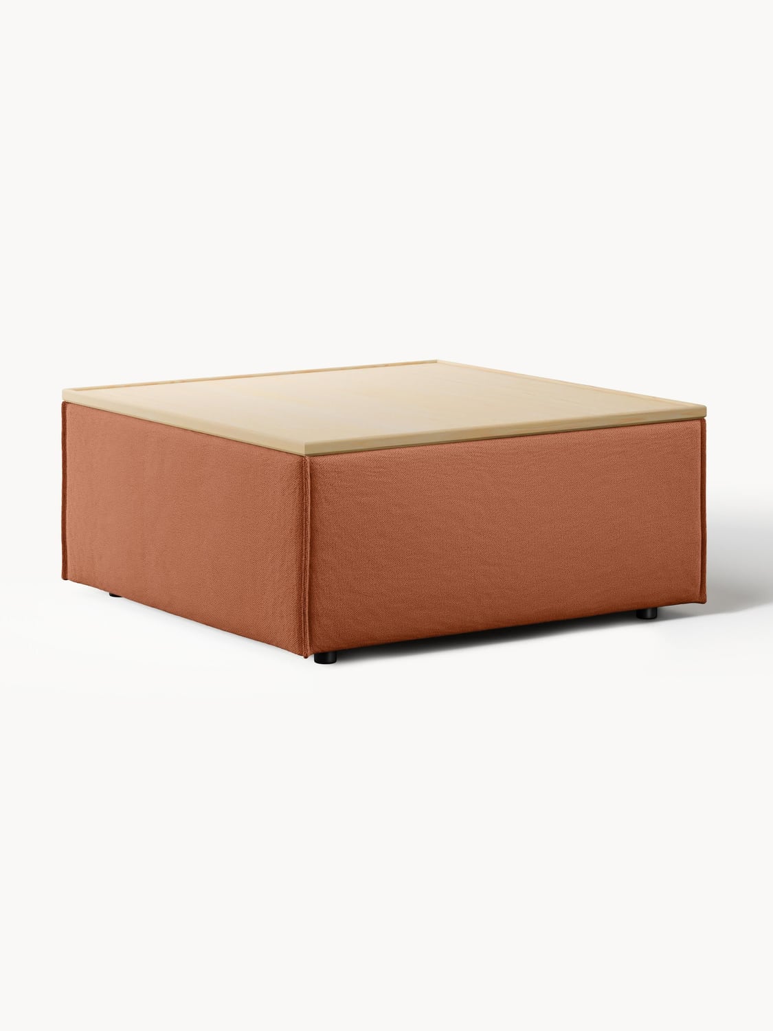 Lennon Sofa Ottoman with Storage — Camel