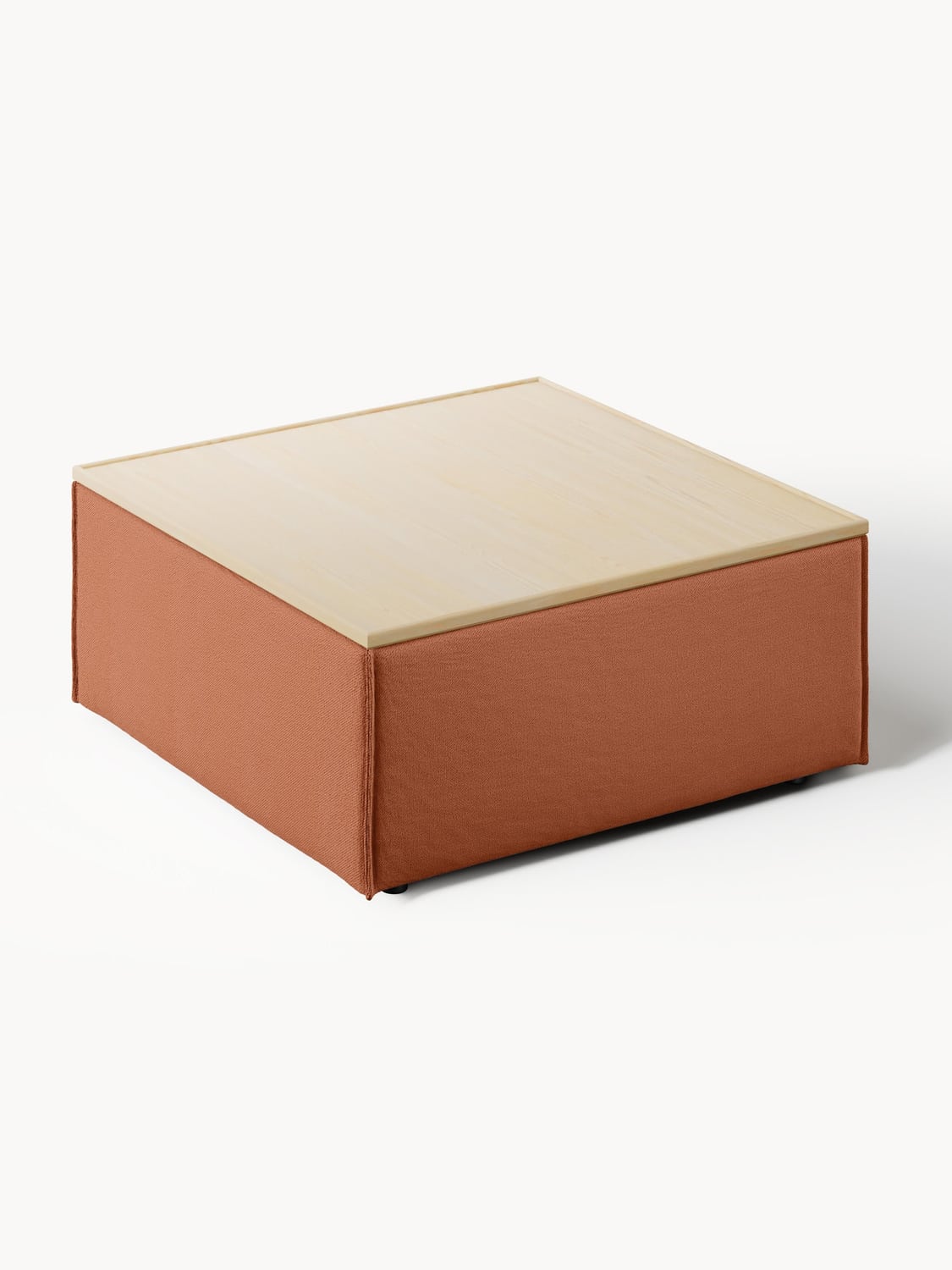 Lennon Sofa Ottoman with Storage — Camel