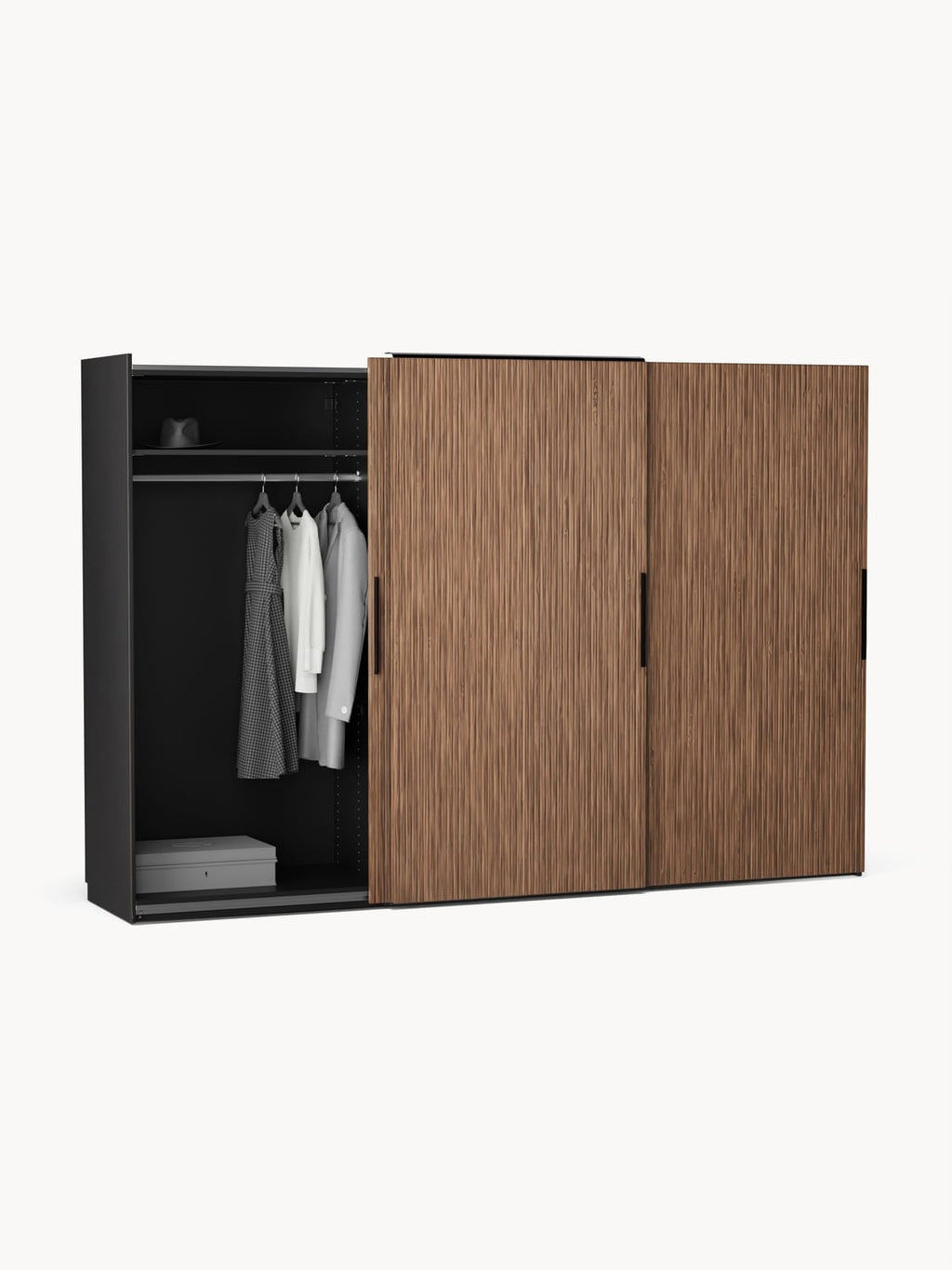 Simone Modular Sliding-Door Wardrobe, 300 cm Width, in various sizes — Olive