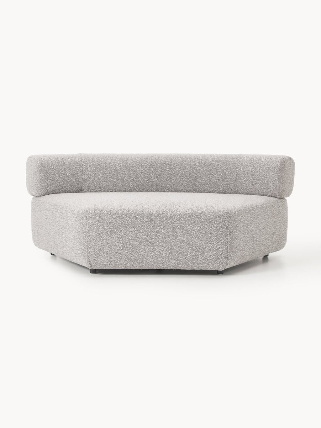 Anton Round Bouclé Corner Module — Lilac