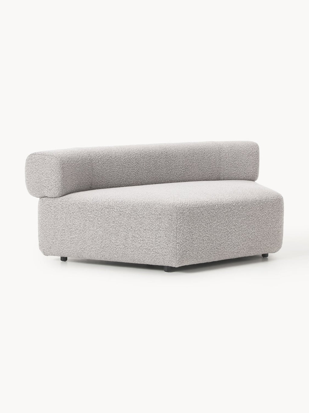 Anton Round Bouclé Corner Module — Lilac