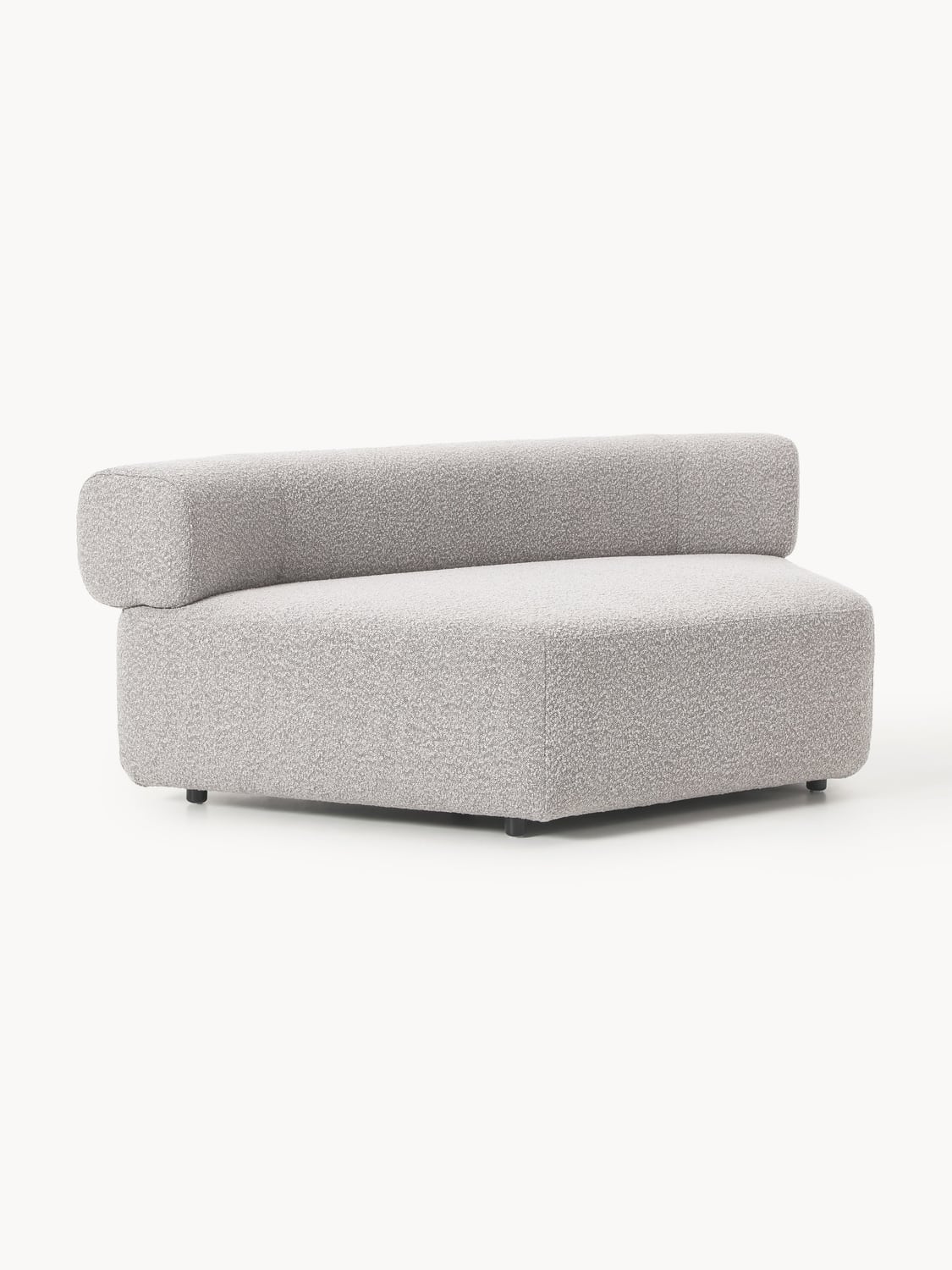 Anton Round Bouclé Corner Module — Lilac