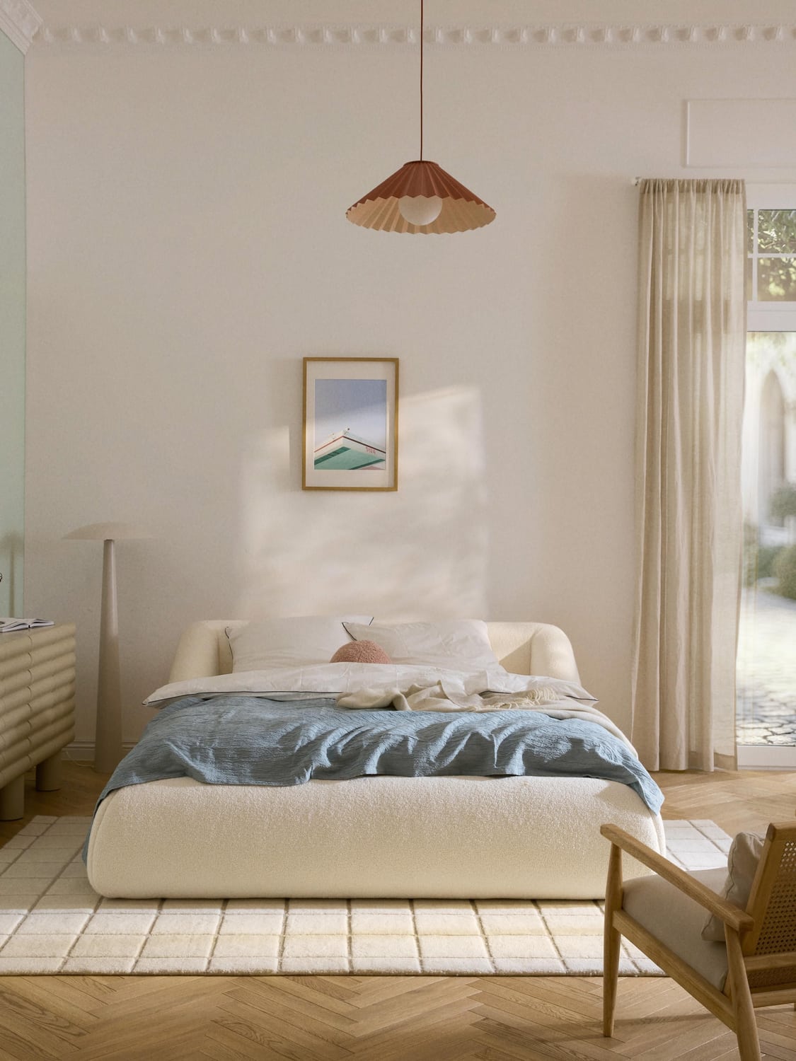 Sofia Teddy-Upholstered Bed